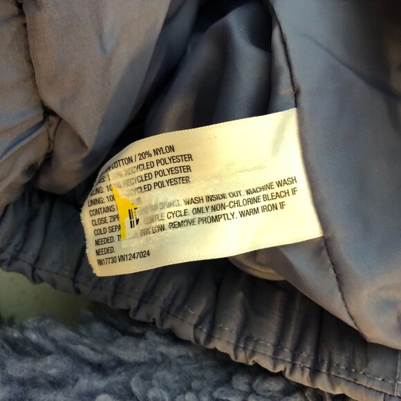 Universal Thread Sherpa Fleece Jacket With Quilted Lining & Zip Closure Blue XS - Picture 4 of 5